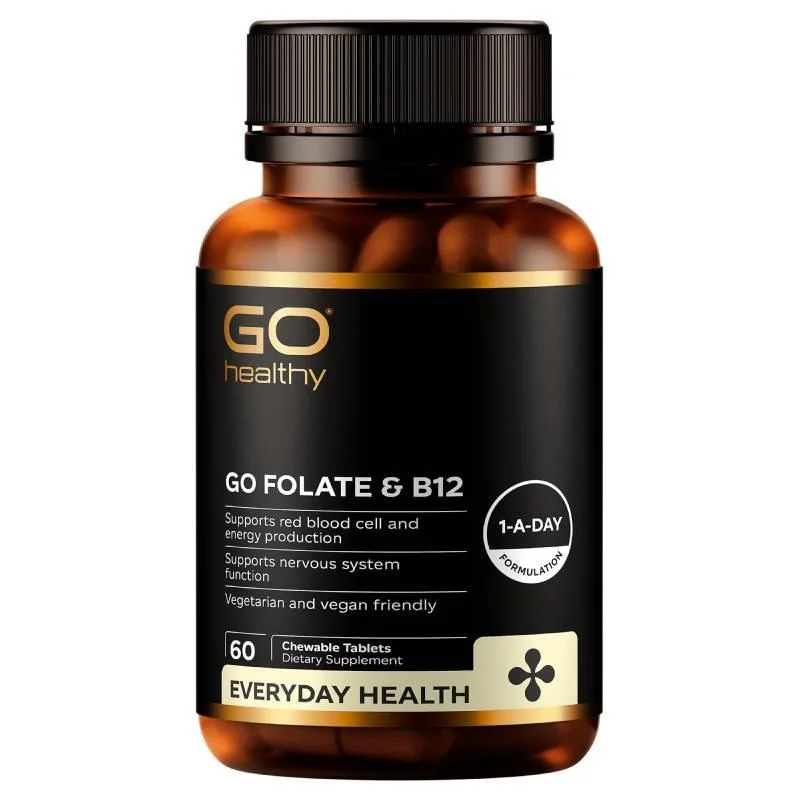 Go Healthy Folate B12 60s 高之源叶酸甲钴胺B12 咀嚼片60粒 保质期2027.9